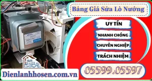 Bảng giá sửa lò nướng